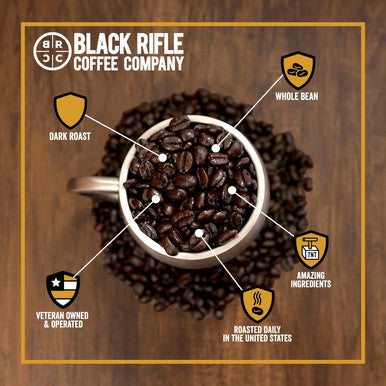 Black Rifle Coffee Company Murdered Out (Extra Dark Roast) Whole Bean Coffee 12 Ounce Bag Of Coffee Beans Extra Dark Roast Coffee Beans Extra Dark Roast With Bold Aroma And Smoky Flavors