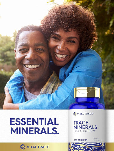 Carlyle Trace Minerals 200 Tablets Full Spectrum Supplement Non-Gmo & Gluten Complex By Vital Trace
