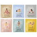Thoughtfully Gourmet Yoga Vibes Tea Set Tea Sampler Includes 6 Flavors of Tea with Inspirational Quotes Great Yoga s for Women Set of 90
