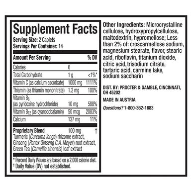 Vicks Super C Energize and Replenish* Daytime Daily Supplement with Vitamin C, B Vitamins Plus a Blend of Herbal Extracts, Coated to be Easy to Swallow, from The Makers of Vicks, 28ct