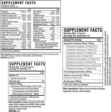Wilderness Athlete - The Good Stuff Daily Vitamin Pack - Multivitamin For Women & Men - Vitamin Packs For Men & Women Health - Supplement Probiotics, Omega-3 Fish Oil, & Multivitamins With Zinc