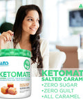ANS Performance Ketomate Coffee Creamer With MCT Oil Powder, Delicious, Sugar Free Creamer For Coffee, Tea & Shakes, Perfect Keto Energy Powder, Milk Substitute, 20 Servings, 15oz, Salted Caramel