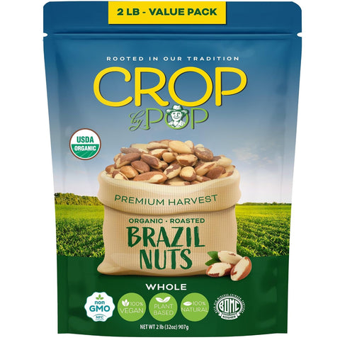 NUT CRAVINGS - Raw Brazil Nuts, Unsalted, No Shell, Whole, (16oz - 1 LB) Packed Fresh in Resealable Bag - Kosher Healthy Snack, Food Assortments