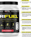 TRIFUEL 3 In 1 Triathlon Energy and Muscle Recovery Drink (Wild Berry) with BCAA Amino Acids and Electrolytes (900g)