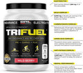 TRIFUEL 3 In 1 Triathlon Energy and Muscle Recovery Drink (Wild Berry) with BCAA Amino Acids and Electrolytes (900g)