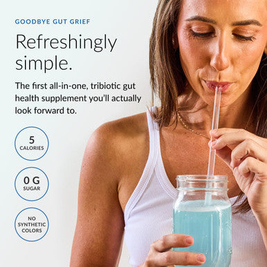 Beam Biotic Probiotics for Women Gut Health & Digestive Health Powder with Pre Pro & Postbiotics + Glutathione Daily Probiotic Drink for Bloating Relief & Gut Balance 15 Servings Blue Raspberry