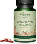 Beta Carotene VegaveroÃƒâ€šÃ‚Â® | 180 Capsules | Tan Accelerator | 100% Natural Source of Vitamin A | Vegan