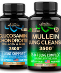NUTRAHARMONY Glucosamine Chondroitin Capsules & Mullein Leaf Extract Capsules