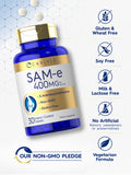 Carlyle Sam-E 400Mg 30 Tablets S-Adenosylmethionine Pills Vegetarian Non-Gmo Gluten Free Supplement