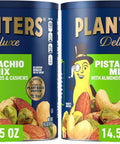 PLANTERS Pistachio Nuts Lovers Nut Mix with Pistachios no shell, Almonds & Cashews, Party Snacks, Plant-Based Protein, After School Snack, Bulk Nuts, Kosher 1lb 2.5oz