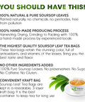 FreshDrinkUS, Premium 50 Mulberry Leaf Tea Bags, 100% Natural & Pure from Mulberry Leaves. Herbal Tea. Made with Natural Material Tea Bags. No Sugar, No Caffeine, No Gluten, Vegan.