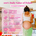 Pink Stork Liquid Folate: Whole-Food Vitamin B9 from Lemon Peels Natural Folic Acid with Vitamin C Liquid Prenatal Vitamins for Women Pregnancy Must Haves Women-Owned 2 oz