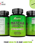 Matcha Green Tea 60 Capsules - Matcha Green Tea Tablets - Boosted with Turmeric, Acerola Cherry & Black Pepper