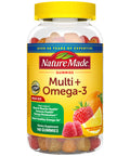 Nature Made Multivitamin + Omega-3 Gummies 140 Count Value Size For Daily Nutritional Support