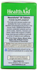 Health Aid Neuroforte (Amino Acid, B Vitamin Complex) 30 Tablets