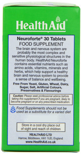 Health Aid Neuroforte (Amino Acid, B Vitamin Complex) 30 Tablets