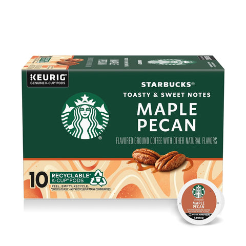 Starbucks K-Cup Coffee Pods, Caramel Naturally Flavored Coffee For Keurig Brewers, 100% Arabica, 1 Box (22 Pods)