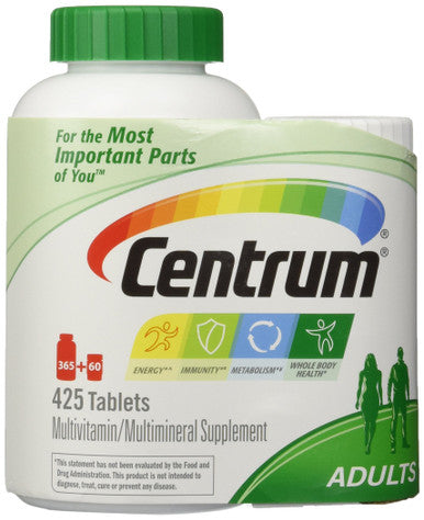 Centrum Multivitamin for Adults (425 Total Tablets with a bonus travel size bottle)