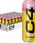 C4 Performance Energy Drink, Cherry Popsicle, Zero Sugar Carbonated Preworkout Energy, 200mg Caffeine with Beta Alanine, 16 Fl Oz (12 Pack)