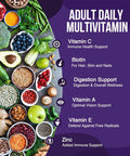 Multivitamin Gummies - Nature'S Daily Gummy Multivitamins For Adults, Women & Men With Vitamins A, C, E, B6, B12, And Minerals - Natural Multi Vitamin Supplement, Non-Gmo, Berry Flavor - 120 Gummies