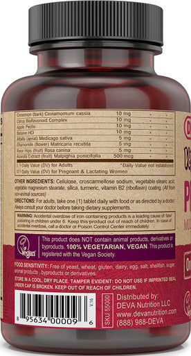 Deva Vegan Multivitamin & Mineral Prenatal - One Daily Whole Food Multivitamin, High in Vitamin B12 & Folic Acid, Calcium & Iron - 90 Coated Tablets, 1-Pack