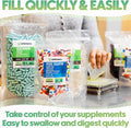 Xprs Nutra Size 4 Empty Capsules - 500 Count Small Empty Gelatin Capsules - Empty Pill Capsules - DIY Capsule Filling - Bovine Pill Capsules Empty Gel Caps (Green/Yellow)
