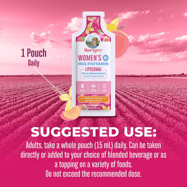 Maryruth Organics Multivitamin for Women 40+ | Womens Multivitamin Liposomal | Immune Support Supplement | Energy Supplements & Sleep Aid | Methylated Multivitamin | Vegan | Sugar | Non-GMO | 14 Servings