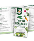 Fermentaholics Organic Vinegar Pickling Kit - Easy Quick Pickles - 2 Recipes With Perfect Pickle Spice And her Salt - Wide Mouth Quart Jar - Makes 3 Quarts - Ou her