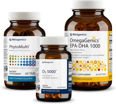 Metagenics PhytoMulti Without Iron - 60 Tablets OmegaGenics EPA-DHA 1000-60 Softgels D3 5000-120 Softgels