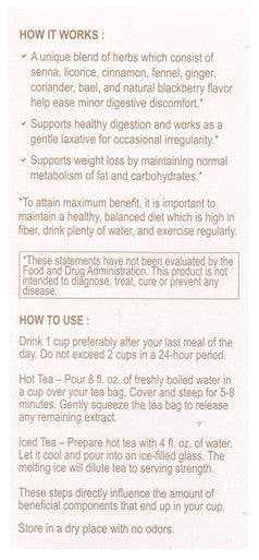 Hyleys Colon Cleanse BlackBerry (1 Pack) and 14 Day Weight Loss Tea - 42 Tea Bags (1 Pack)