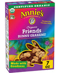 Annie's Organic Friends Bunny Grahams, Chocolate Chip, Chocolate, and Honey Baked Graham Snacks, 11.25 oz
