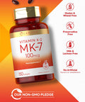 Carlyle Vitamin K2 Supplement 100Mcg | K2 Mk7 | 150 Softgels | Non-Gmo, Gluten Free