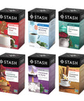 Stash Tea Relax and Unwind Tea Sampler - Assorted Specialty Tea Gift Set, Calming Herbal Teas to Support Relaxation, 7 Flavors, 35 Tea Bags
