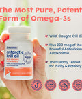 NativePath Wild-Caught Antarctic Krill Oil 500mg - Premium Astaxanthin 200mcg Phospholipid-Bound Omega-3 EPA DHA - Pure Formula GMP Certified Third Party Tested - 30 Softgels