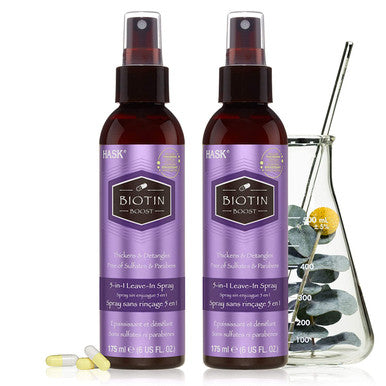 HASK Biotin 5-in-1 Leave in Conditioner + Shampoo and Conditioner Collection: Includes 2 5-in-1 Leave in Conditioner and 1 Shampoo and Conditioner Set
