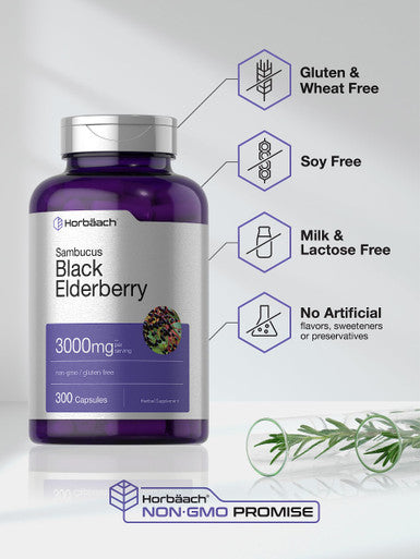 Horbaach Black Elderberry 300 Capsules