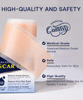 Advanced Silicone Scar Sheets Tape - Medical Grade Soft Silicone Gel Scar Sheets Tape, Highly Comfortable Painless For C-Section, Stretch Marks, Acne, Surgery, Effective Scars Treatment Tapes