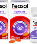Feosol Complete Iron Supplement Caplets Bifera Iron for High Absorption Heme and NonHeme Dual Action Minimizes 1 Per Day for Energy and Immune System Support Made in USA 30 Count