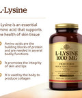 Solgar L-Lysine 1000 Mg 250 Tablets - Enhanced Absorption And Assimilation - Promotes Integrity Of Skin And Lips - Collagen Support - Amino Acids - Non-Gmo Vegan Gluten Free - 250 Servings