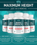 Height Growth Maximizer, Calcium, Vitamin D3 And Zinc Blend Pills, Bone Growth Supplement For Kids And Teens, Bone Strength, Density Support, Gmo-Free, Gluten-Free, Made In Usa, 60 Caps