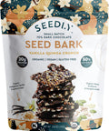 SEEDLY Organic 70% Dark Chocolate Snacking Bark with 20g Protein 50% less sugar Raspberry Bliss Keto Vegan Snacks Gluten Low Carb Paleo NonGMO SteviaFree No Weird Additives 3.6oz (Pack of 3)