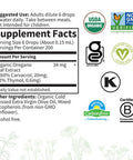 Garden of Life Organics Oil Of Oregano Seasonal Drops 1Fl Oz (30 Ml) Liquid Concentrated Plant Based Immune Support - Alcohol-Free Organic Non-Gmo Vegan & Gluten Free Herbal Supplements