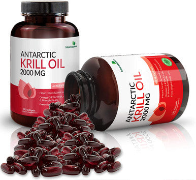 Futurebiotics Antarctic Krill Oil 2000mg with Astaxanthin, Omega-3s EPA, DHA and Phospholipids - 100% Pure Premium Krill Oil Heavy Metal Tested, Non GMO Ãƒâ€šÃ¢â‚¬â€œ 120 Softgels