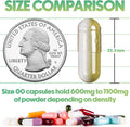 Xprs Nutra Size 00 Empty Capsules - 1000 Count Empty Gelatin Capsules - Empty Pill Capsules - DIY Capsule Filling - Fillable Pill Capsules Empty Gel Caps (Clear)