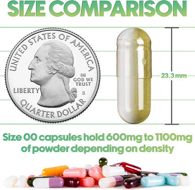Xprs Nutra Size 00 Separated Capsules - 500 Count Gelatin Empty Capsules Separated in Bags - Clear Empty Capsules - Separated Empty 00 Capsules - Pill Capsules Empty for DIY Supplement Filling