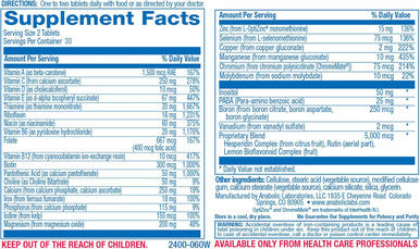 Anabolic Laboratories Daily Multivitamin For Men And Women - 120 Daily Multi Vitamin And Minerals Supplement Softgels For Daily Health