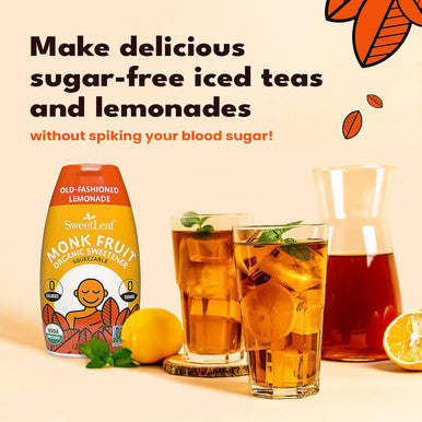 Sweetleaf Lemonade Liquid Monk Fruit - Monk Fruit Liquid Sweetener Drops Organic Monk Fruit Extract Zero Calorie Sweetener Sugar Keto Friendly Erythritol - 1.7 Fl Oz