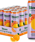 Bloom Nutrition Sparkling Energy Drink for Focus, Natural Caffeine, Zero Sugar, 180mg Caffeine, Antioxidant-Rich with Green Coffee Bean, Green Tea Extract, & Prebiotics, Raspberry Lemon 12oz 12 Pack