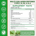 Nature Target Multi-Collagen-Peptides-Powder - Hydrolyzed Collagen With Energy Blend + Multivitamin & Minerals, Supports Energy Skin Hair Nail & Joint, Non-Gmo, 35 Servings