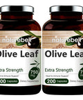 2 Pack Olive Leaf Extract, 750mg , Maximum Strength 20% Oleuropein, 200 Counts (200 Days Supply), Made with Olive Leaf for Immune and Internal Circulation Health Support, Non-GMO